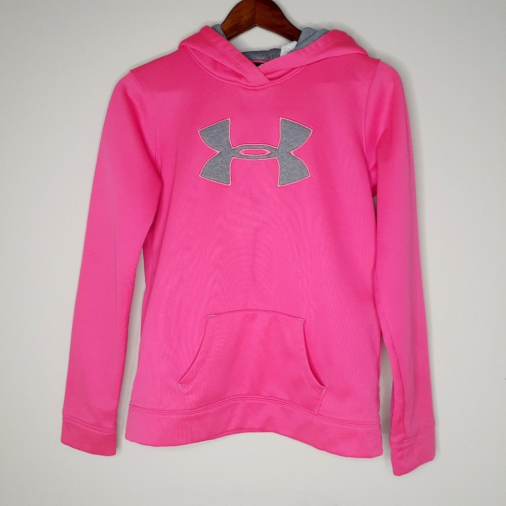 Under Armour Pink Hooded Sweatshirt Youth XL